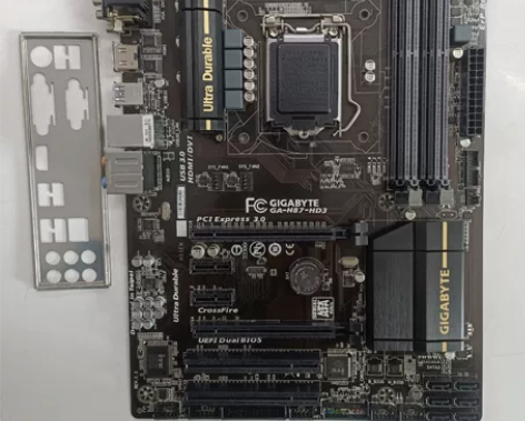 技嘉H87-HD3  旧主板，四槽大板，支...