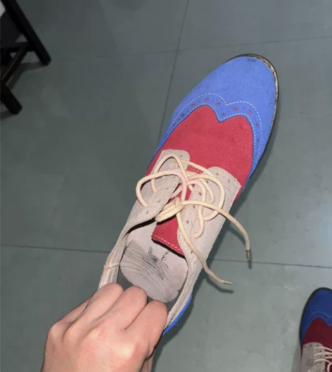 布洛克男鞋,自己穿40码,这双41因为太喜...