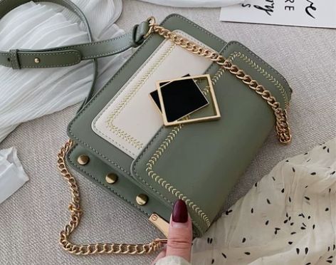 夏天小清新包包女包2019新款潮韩版百搭链...