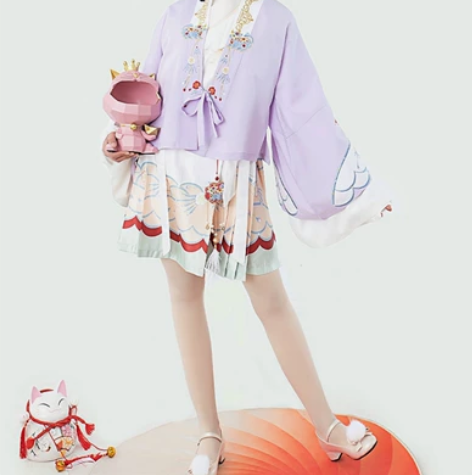 都城南庄汉服牛牛短马面套装拜年汉服汉元素明...