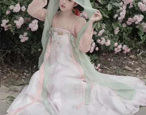 宿问原创汉服女唐制齐胸衫裙【朝花夕时】中国...