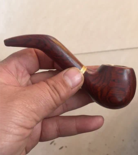 清仓处理大红酸枝烟斗实木烟斗长度135斗钵...