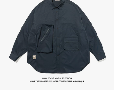 【年货价】日系cityboy多口袋翻领长袖...