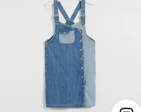 【女王价】C＆A女式拼接牛仔背带裙 早春新...