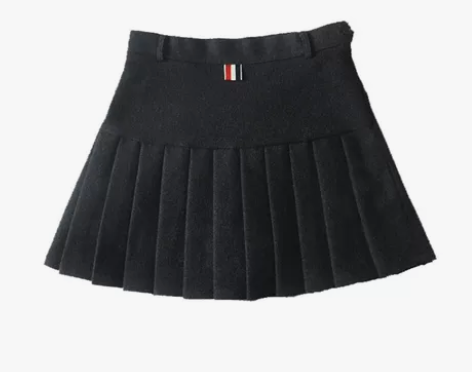韩国TB毛呢百褶裙女2020秋冬新款学院风...