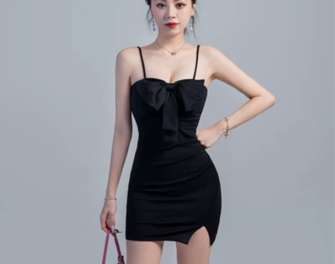 艾菲儿2022夏季新款性感风蝴蝶结吊带无袖...