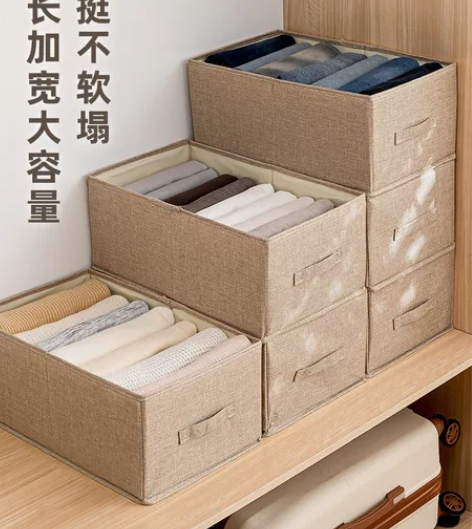 包邮布艺收纳箱衣服收纳盒整理家用折叠储物箱...