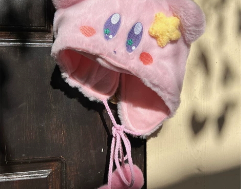 ins风少女心粉色可爱加厚保暖防风毛绒帽可...