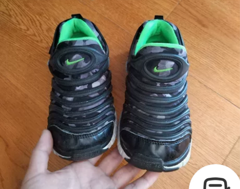 穿过的正品耐克nike男孩男童毛毛虫32码...