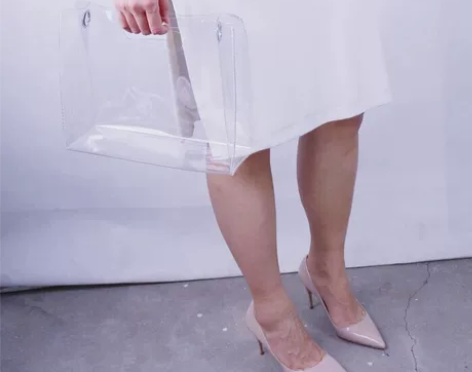 包邮透明单肩背包手拿包PVC可拆卸肩带大牌...