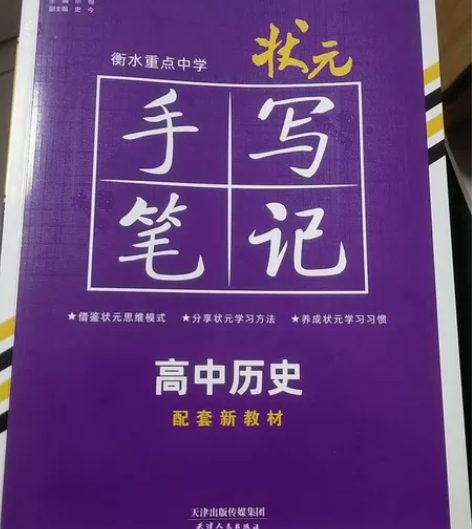 高中历史衡水重点中学状元手写笔记 无写字无...