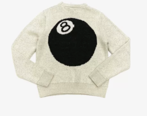 Fearness 8号球黑八毛衣台球高街潮...