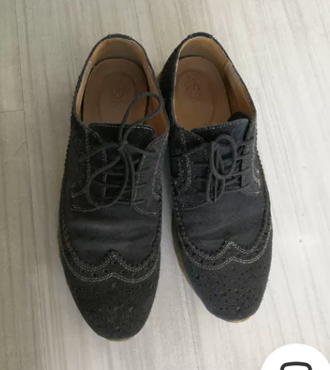 布洛克男休闲鞋  翻毛皮 牛筋底  深蓝色...