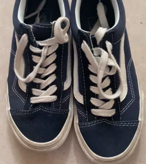 vans style36 suede深蓝色...