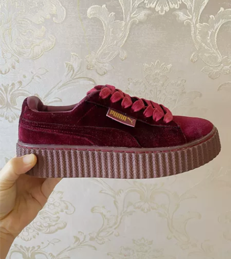 彪马 女运动鞋 枣红色 36.5码 225...