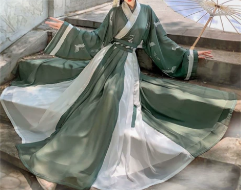 汉旭长安故里汉服女齐腰襦裙晋制交领三件套一...