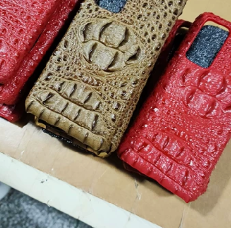 华为手机壳 真皮压纹牛皮保护壳库存出售，新...