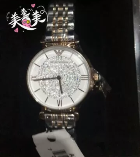 阿玛尼 满天星玫瑰金手表 【现货】阿玛尼满...