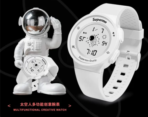 黑科技太空人表盘智能手表男女学生潮流简约多...