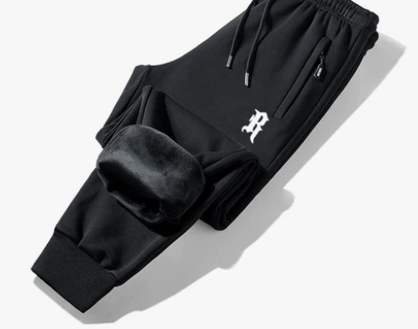 男士裤子,加绒裤子,束脚裤 加绒运动裤男休...