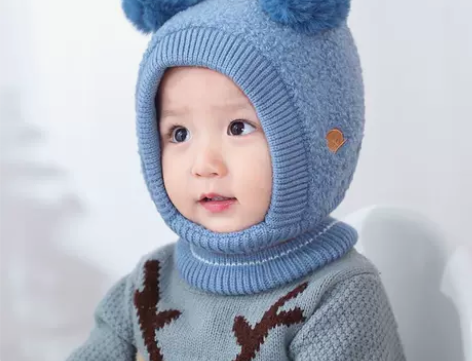 宝宝帽子秋冬季1-3岁可爱婴儿护耳帽男女保...