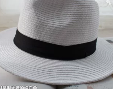 呛口小辣椒同款白色礼帽女士遮阳帽夏天潮韩版...