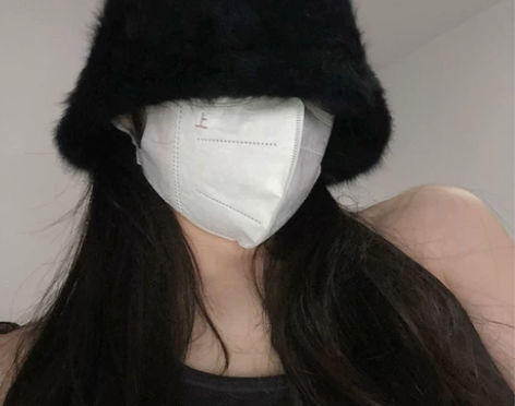 OVANCY显脸小兔毛渔夫帽女冬季复古自闭...