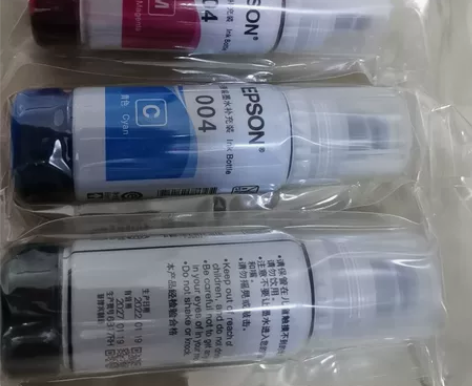 爱普生004原装拆机墨水闲置，全新真空塑封...