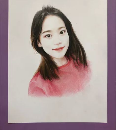 纯手绘定制人像素描彩铅水彩作品创意礼物哈哈...