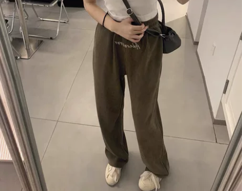 正品Ader Error秋冬裤子女高级感垂...