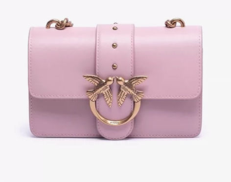 PINKO女士小号牛皮燕子包单肩斜挎包链条...