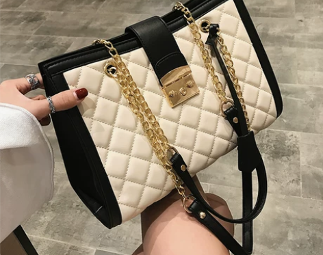 女士包包女2020新款菱格女包时尚大气链条...
