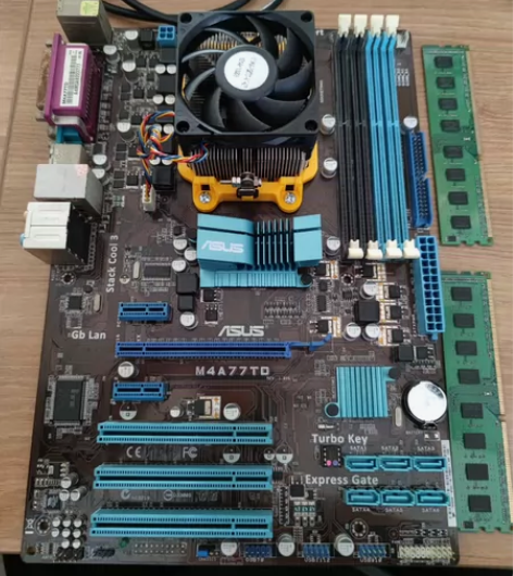 华硕m4a77td主板 CPU amd x...