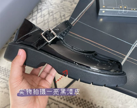 自然卷2022新款玛丽珍鞋日系jk软妹圆头...
