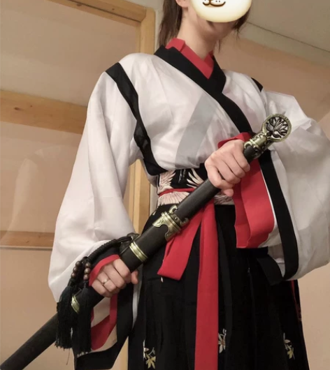 月上梢原创设计汉服女仙鹤晋制晋襦日常男女同...