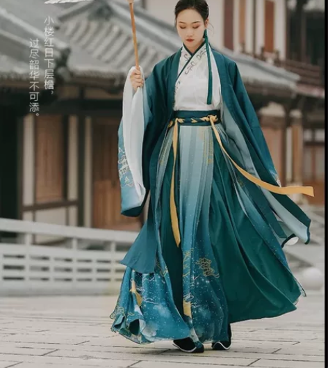 桔屿正品原创汉服女诃子裙【簪花】大袖衫唐制...