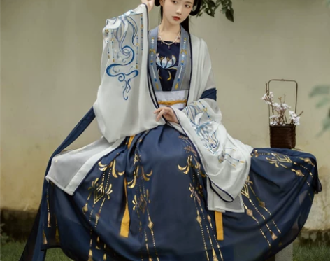 千韵岗琼华汉服女秋款正品原创古装中国风超仙...