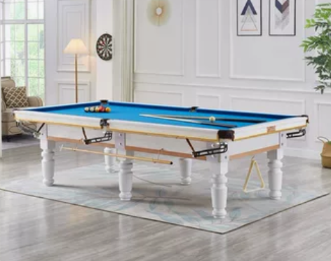 台球桌标准型美式家用黑八成人商用实木桌球台...