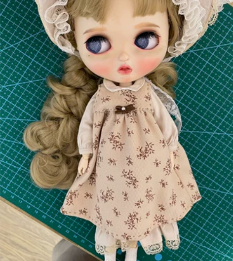 blythe小布娃衣复文艺风连衣裙套装 o...