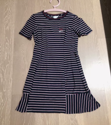 欧尚尼连衣裙女春夏中长款裙子短袖时尚运动风...