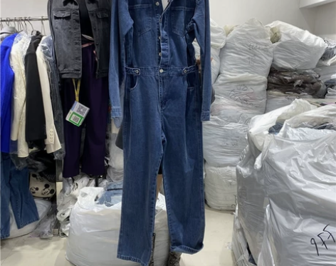 PLNH气质牛仔连体裤女高腰显瘦2022春...