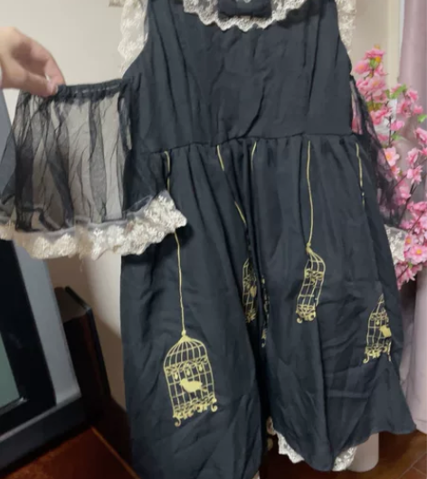 洛丽塔烫金花纹 jsk 白菜出 穿一洗一，...