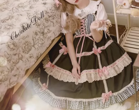 【全新带吊牌两点】假面少女jsk黑色+发带...