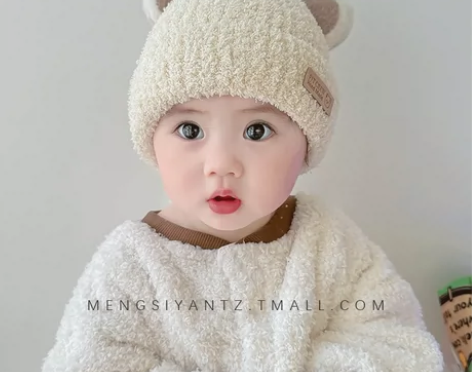 宝宝帽子 可爱毛绒帽 我家宝买了不爱带 闲...