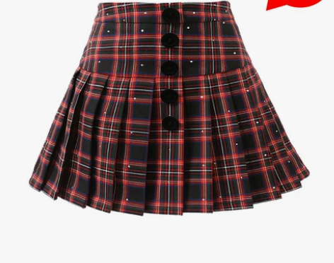 AVLINVA 半身裙 jk群 格子裙 半...