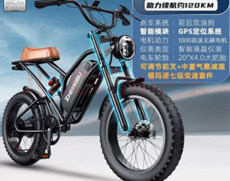 正步（ZB）20寸宽肥胎山地车变速代步复古...
