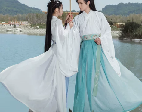 如梦霓裳春款汉服女装情侣装大袖交领襦裙巳蛇...