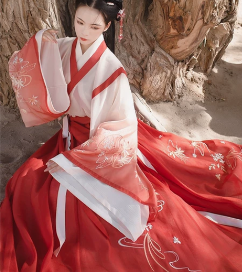 重回汉唐枫落原创正品汉服女春季重工刺绣晋制...