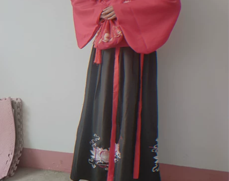 汉旭云溪客明制汉服女原创套装袄裙交领绣花琵...