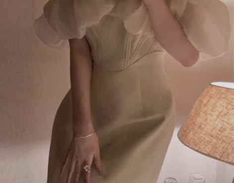 法式一字肩抹胸性感连衣裙夏收腰显瘦包臀裙赫...